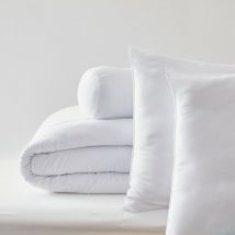 Blanreve - Pack Couette Blanrêve 240 x 220 cm + 2 Oreillers 60 x 60 + polochon 140 Gamme Microfibre 'Douceur' traité Anti Acarien