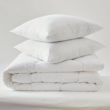 Blanreve - Pack Couette Blanrêve très chaude 260 x 240 + 2 Oreillers 60 x 60 Polycoton 'Confort' traité Anti Acarien Soft & care