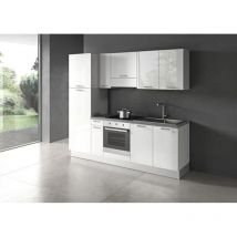 Pack Cuisine Raffaello blanc 240 cm + électroménager