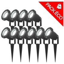 Lumihome - Pack de 10 spots piquet extérieurs à douille GU10