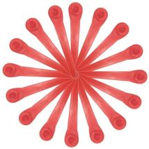 Yoyo - Pack de 100 cuchillas de plástico compatibles con cortadora de césped Gardena, cuchillas de repuesto para cortadoras de césped inalámbricas