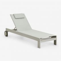 Pack de 2 bains de soleil inclinables en aluminium avec coussin Akelia Sklum Vert Kaki