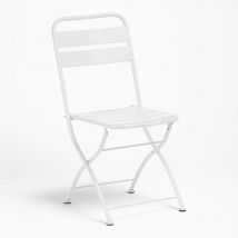 Pack de 2 chaises de salle à manger pliantes Janti Sklum Blanc