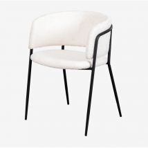 Pack de 2 chaises de salle à manger rembourrées Nalon Sklum Noir