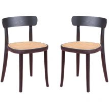 Nest Dream - Pack de 2 chaises en bois - Tours - Noir