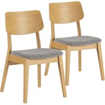 Vs Venta-stock - Pack de 2 chaises Susi couleur Chêne, bois massif