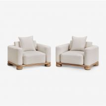 Pack de 2 fauteuils de jardin en bois d'acacia Ioanis Sklum