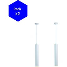 Pack de 2 Lámparas Colgantes Modernas 'riom' - GU10-40cm - Alpinaluz