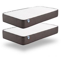 Naturalex - Pack de 2 matelas Titanium 70x190 cm - Soutien Blue Latex - Mousse à mémoire de forme hr - Noyau de polyuréthane - 7 Zones de Confort