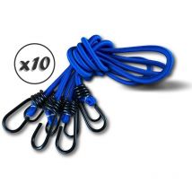 Kibros - Pack de 2 sandows avec crochets Résistance à la rupture 40 kg ø 8 mm x 1 m - Quantité x10 - Pack 2 sandows