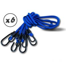 Pack de 2 sandows avec crochets Résistance à la rupture 40 kg Ø 8 mm x 1 m - Quantité x 6 - Pack 2 sandows