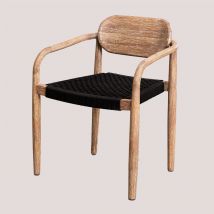 Sklum - Pack de 2 sillas de comedor con reposabrazos en madera Naele