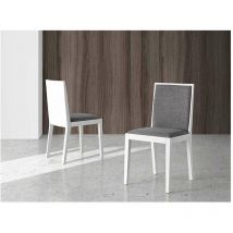 Pdcor - Pack de 2 sillas de comedor en tela gris aina 45 x 49 x 88/48 cm (largo x ancho x alto)