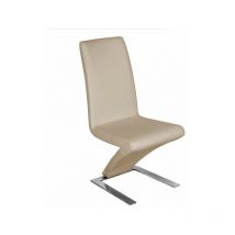Pdcor - Pack de 2 sillas modelo Paloma en polipiel capuchino, 46 x 69 x 99/48 cm (largo x ancho x alto)