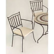 Pack de 2 sillones acero Shifa-3BR negro apilable con cojín 90 cm(alto) 54 cm(ancho)54 cm(fondo)