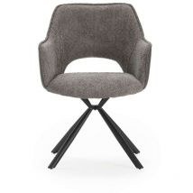 Pack de 2 sillones modelo Oliver tapizado textil gris, 81cm(alto) 60cm(ancho) 62cm(largo)