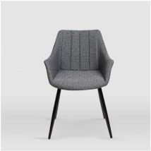 Mbtic - Pack de 2 sillones modelo Renata tapizados en textil gris piedra, 57cm(ancho ) 83.5cm(altura) 58.5cm(fondo)