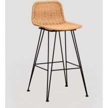 Sklum - Pack de 2 tabourets en osier Sunset Vali ↑75 cm