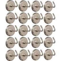 Equinoxe - Pack de 20 ganchos imantados con iman para carro de herramientas,para llaves,etc