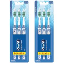Oral-B Classic Care 3er-Pack Zahnbürsten - Aleatorien Farben 6er-Pack