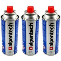 Pack de 3 Cartouches de gaz 250g butane Camping Butane Alpentech