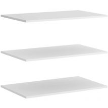 DKT - Pack de 3 estantes Laura acabado blanco. 1,6 cm(alto)87,4 cm(ancho)51 cm(fondo)