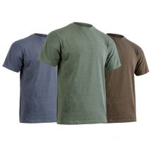 Pack de 3 t-shirts unis manches courtes LINCOLN vert-bleu-marron LMA - Taille: M