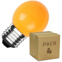 Pack 4 Ampoules led E27 3W 300 lm G45 Orange Orange