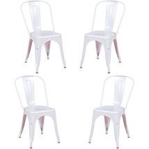 Nest Dream - Pack de 4 chaises empilables - Bistro - Blanc