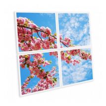 Delitech - Pack de 4 dalles led imprimées - Osaka - 600x600mm - Fabriqué en France (alimentations non fournies)