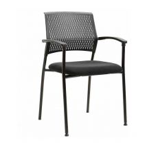 Pack de 4 sillas confidente acabado negro, 55 cm(ancho) 85 cm(altura) 55cm(fondo)