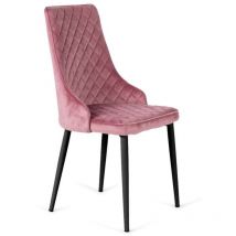 Pack de 4 sillas Imperial velvet Rosa 94 cm (alto) 48 cm (ancho) 57 cm (fondo)