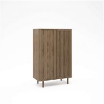 Mkric - Mueble auxiliar 2 puertas abatibles md-Víctor acabado roble-ud. 130cm(alto) 86cm(ancho) 40cm(prof.)