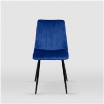 Mbtic - Pack de 4 sillas modelo iria tapizadas en terciopelo azul índigo, 44cm(ancho ) 88.5cm(altura) 55cm(fondo)