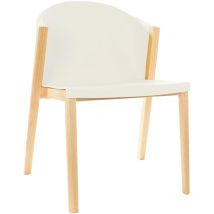 Parumm - Chaise de Salle à Manger ou de Bureau Pärumm Juansan Blanche 61x87,5x78,5 cm Bois de Hêtre Siège et Dossier en Polycarbonate Blanc Empilable
