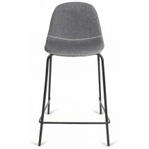 Impt-home-design - Pack de 4 taburetes modelo Córdoba tapizado tela Gris. 94 cm(alto)40 cm(ancho)46 cm(fondo)