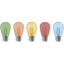 Lot de 5 ampoules compatible guirlande PARTY BULB COLOR Multicolore Plastique E27