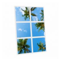 Ecolife Lighting - Pack de 6 dalles led imprimées - California - 600x600mm - Fabriqué en France (alimentations non fournies)