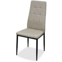 Hm-actually - Pack de 6 sillas modelo Latina tapizadas en textil gris, 96cm(alto) 44cm(ancho) 45cm(largo)