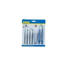 Pack de 7 pinces à épiler de précision en acier pour outils Kinzo