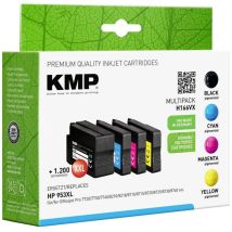 Kmp Encre Remplace Hp 953xl Compatible Pack Bundle Noir, Cyan, Magenta, Jaune H166vx 1747,4005