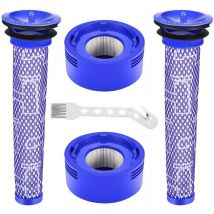 Allotech - Pack De Filtres de Rechange pour Aspirateur Dyson V7, V8, 2 post-filtres hepa et 2 pré-filtres 965661-01 et 967478-01