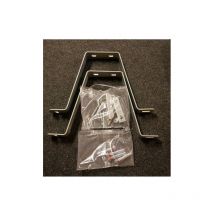 Pack de fixation murale pour antenne TV double déport 250mm acier galvanisé 4 chevilles métal 80mm pack F1
