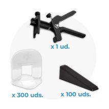 Level Kit - Pack de nivellement céramique (300 cales + 100 cales + pince) 0,5 mm