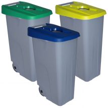 Pack de recyclage Reciclo ouvert 3 x 110 l 3 couleurs