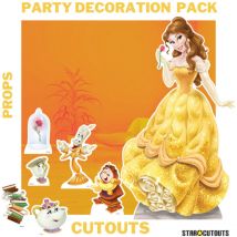 Star Cutouts - Pack décoration Figurine en carton Disney Princesse Belle h 134 cm