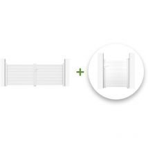 Paket mit Drehtoren EIGER 300 x 115 cm + weißes Tor EIGER 100P115 cm