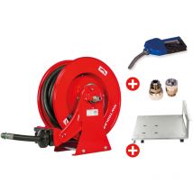 Pack enrouleur AdBlue 10 m ø 3/4 20 bars Acier peint avec pistolet et plaque de montage Mw Tools SHAD3410 SET2