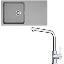 Franke - Pack évier Orion Tectonite urban grey 940 x 510 x 174 mm + mitigeur Lina l