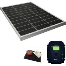 PACK EZA Panneau Solaire 130W Monocristallin + Régulateur Solaire MPPT LCD 10A + 3 M Kit Adhésif